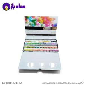 آبرنگ 48 رنگ مانگیو قرص کوچک